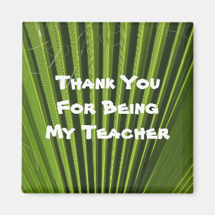 Leraar Appreciation Palm Leaf Foto Hartelijk dank Magneet