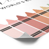 Leraar Appreciation Rainbow Crayon Poster (Hoek)