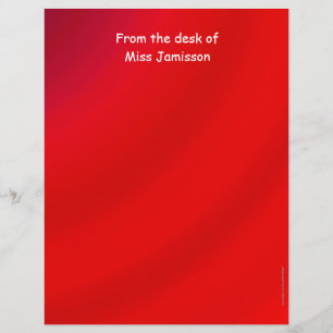 Leraar Appreciation Red Letterhead Stationery