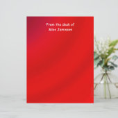 Leraar Appreciation Red Letterhead Stationery (Staand voorkant)