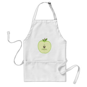 Leraar Apron Green Apple Half I Love Preschool Standaard Schort