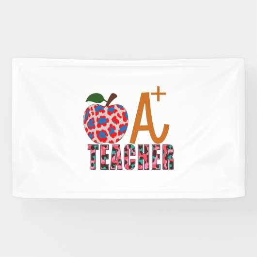 Leraar Art Apple A plus leraar Spandoek (Horizontaal)