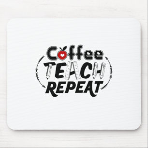 Leraar Art Coffee Teach Herhaal Muismat