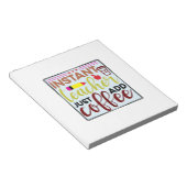 Leraar Art Instant Teaccher Voeg gewoon koffie toe Notitieblok (Schuin)
