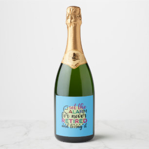 Leraar Art zet het alarm in voor nooit gepensionee Sparkling Wijnetiket