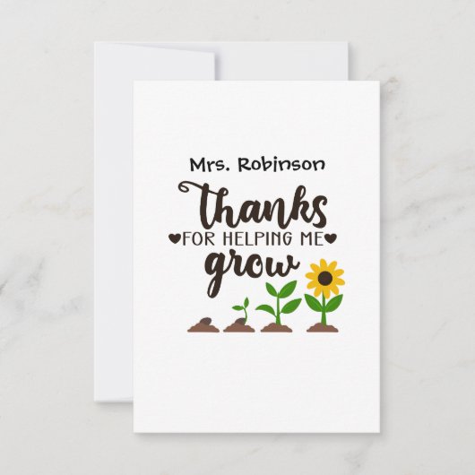 Leraar Bedankt dat je me helpt met het kweken van  (Voorkant)