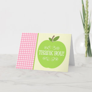 Leraar bedankt Green Apple Pink Gingham