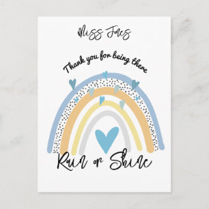 leraar bedankt regenboogklasse cadeautje pensioen briefkaart