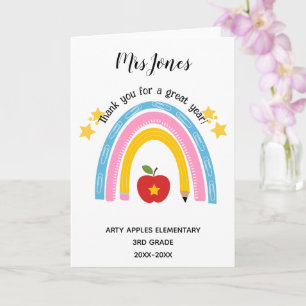 leraar bedankt voor je pensioen , woordje appel kaart