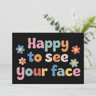 Leraar blij om je gezicht terug naar school te zie kaart