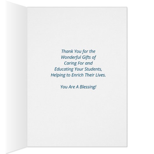 Leraar Blooms Dank je (Binnen (Rechts))