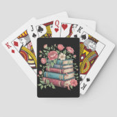 Leraar Boekenliefhebber Terug naar School Wildflow Pokerkaarten (Achterkant)