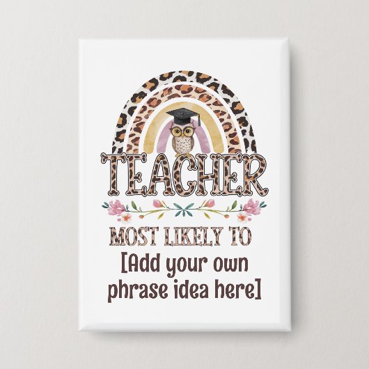 🎓 Leraar cadeau-ideeën: waarschijnlijk aangepaste Button (Voorkant)