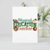 Leraar Cadeau | Lichaamelijke Opvoeding Leraar Bedankkaart (Staand voorkant)