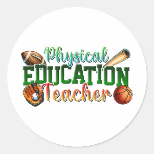 Leraar Cadeau Lichaamelijke Opvoeding Leraar Ronde Sticker