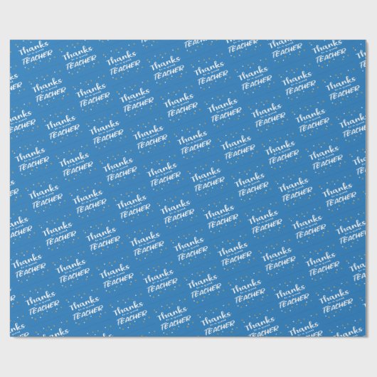 Leraar cadeau met sterren cadeaupapier (Vlak)