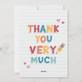 leraar cadeaukaarthouder feestdagenkaart (Achterkant)