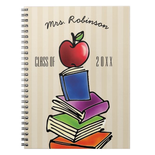 Leraar Cadeautje van de Apple van de Klasse met de Notitieboek (Voorkant)