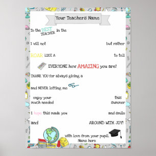 Leraar Chocolate Board, Snoep Poster Berichtencade