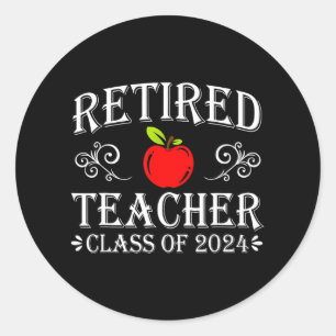 Leraar CL van 2024 Pensionering laatste schooldag Ronde Sticker