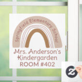 Leraar Classroom Boho Rainbow Window Cling Decal (Huis)