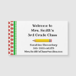 Leraar Contact Information School Apple Magnet