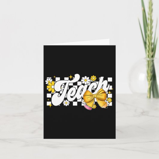 Leraar Coquette Bow Leraar Waardering Terug naar Kaart (Voorkant)