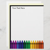 Leraar Crayon Design Letterhead Stationery (Voorkant / Achterkant)