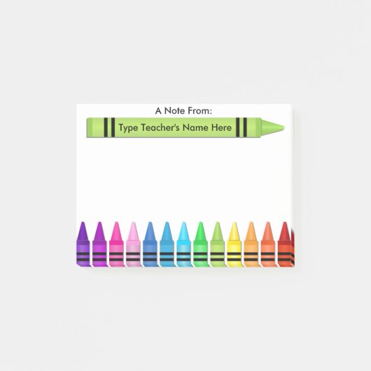 Leraar Crayon persoonlijke post-it-opmerking Post-it® Notes (Voorkant)