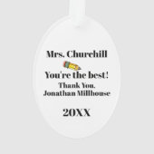 Leraar Dank je Ornament (achterkant)