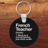 leraar definitie plezier terug naar school eerste  sleutelhanger (Voorkant)