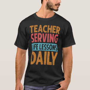 Leraar die dagelijks levenslessen geeft Kleutersc T-shirt