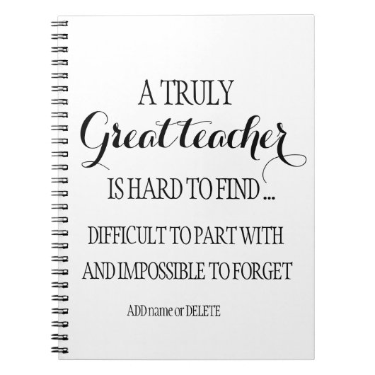 Leraar die met pensioen gaat, bedankt dat je het a notitieboek (Voorkant)