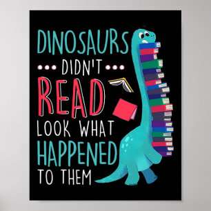 Leraar Dinosauriërs las niet Kijk wat er gebeurde Poster