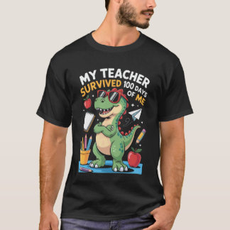Leraar Dinosaurus 100 dagen van mij basisschool T-shirt
