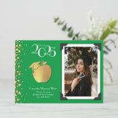 Leraar Education Gold Afstuderen Green Kaart (Staand voorkant)