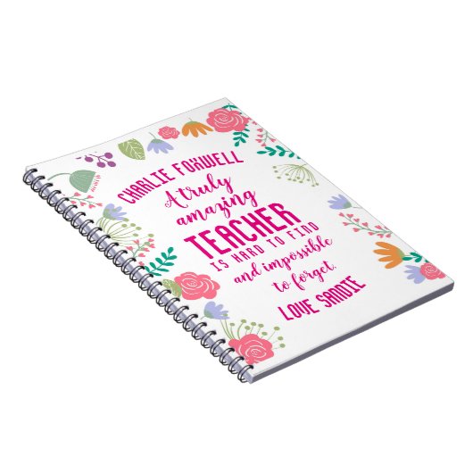 leraar Een echt geweldige leraar is moeilijk te vi Notitieboek (Rechterzijde)