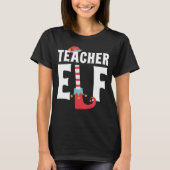 Leraar Elf Schattige Grappig Kerstkostuum T-shirt (Voorkant)
