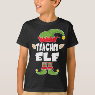 Leraar Elf Squad die kerstkerst leert Elf Costume T-shirt