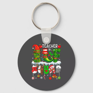 Leraar Elf Squad Kerst Kleurrijke Elf Hoed Scute S Sleutelhanger