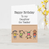 Leraar en intellectueel badass Birthday-dochter Kaart (Gele Bloem)