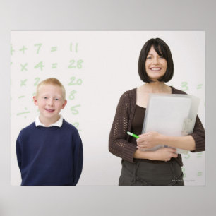 leraar en leerling poster