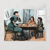 Leraar en studenten. Briefkaarten (Voorkant)