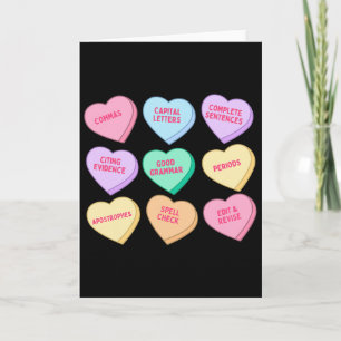 Leraar Engels Valentijnskaarten Candy Heart Engels Kaart