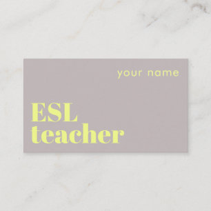Leraar ESL Engels tweede taal visitekaartje