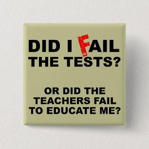 Leraar Fail Funny Button Badge