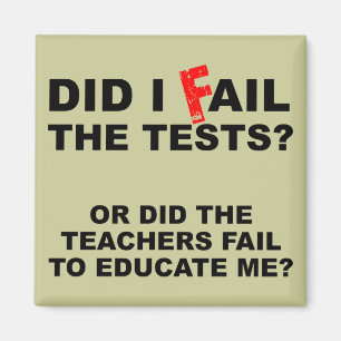 Leraar Fail Funny Fridge Refkoelkast Magnet Magneet