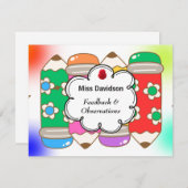 leraar Feedback Commentaar op Student Notitiekaartje (Voorkant / Achterkant)