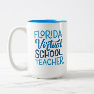 Leraar Florida Virtual School, Handlettering Tweekleurige Koffiemok