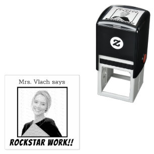 Leraar Foto Rockster / Gepersonaliseerd Zelfinktende Stempel